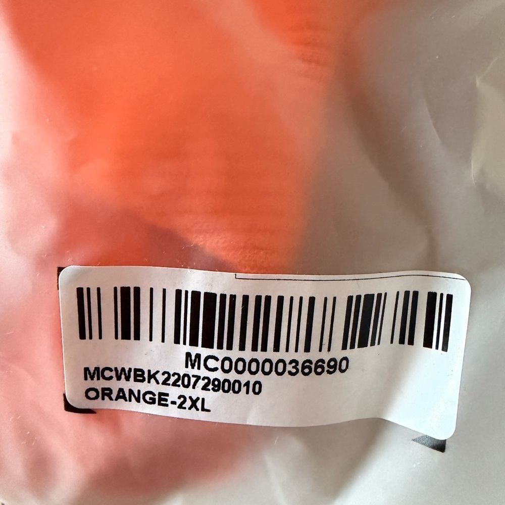 Elegant ribbed Orange Women's Skirt with slit 2XL Ma2 - Picture 3 of 4
